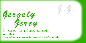 gergely gerey business card